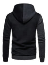 Trendy Mens Waffle Hoodie - Color Block Street Style with Hood & Kangaroo Pocket - Cozy Winter/Fall Sweatshirt - Ideal Gift Idea