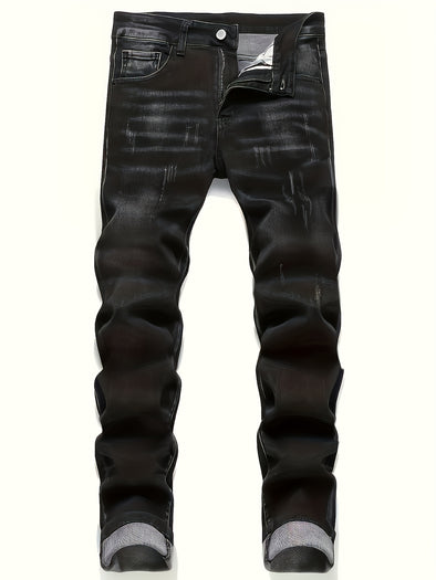 Mens Ripped Distressed Denim Pants - Fashionable Casual Style - Urban Street-Chic - Comfortable Medium Stretch Fit - Premium Quality