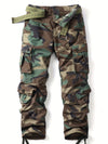 Mens Cargo Work Pants - Stylish Camo Cargo Pants with Rugged Ripstop Fabric - Lightweight, Durable & Comfortable for Outdoor Adventures, Everyday Wear & Work - Spacious Multi-Pocket Design, No Belt Needed