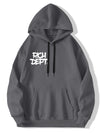 Men's Fashion Sense Graffiti Painted English Trend Front And Back Print Autumn And Winter Versatile Casual Hooded Sweatshirt