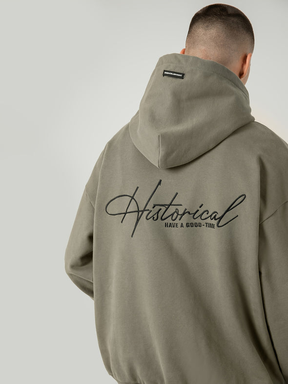 American Style Fashion Hooded Sweatshirt with Embroidery on The Back