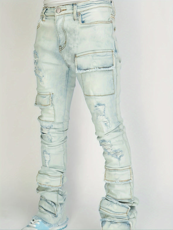 Men Ripped Denim Pants