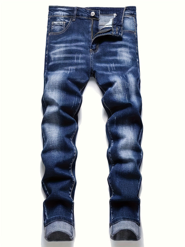 Mens Ripped Distressed Denim Pants - Fashionable Casual Style - Urban Street-Chic - Comfortable Medium Stretch Fit - Premium Quality