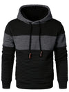 Men's Stylish Stripe Pattern Hoodie with Pockets, Breathable Long Sleeve Sweatshirt for Casual Streetwear and Outdoor Activities