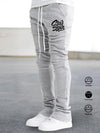 Alphabet Print Men’s Joggers – Comfy Stretch, Casual Hip Hop Style, Ideal for Multi-Season Wear & Easy Care