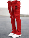 Men's Casual Sweatpants Leaves Graphic Pocket Elastic Waist Drawstring Flared Pants Hip-hop Trousers Spring Summer Clothes